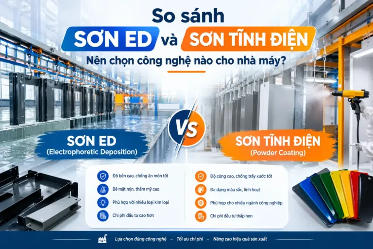 So sánh sơn ED và sơn tĩnh điện: Nên chọn công nghệ nào cho nhà máy