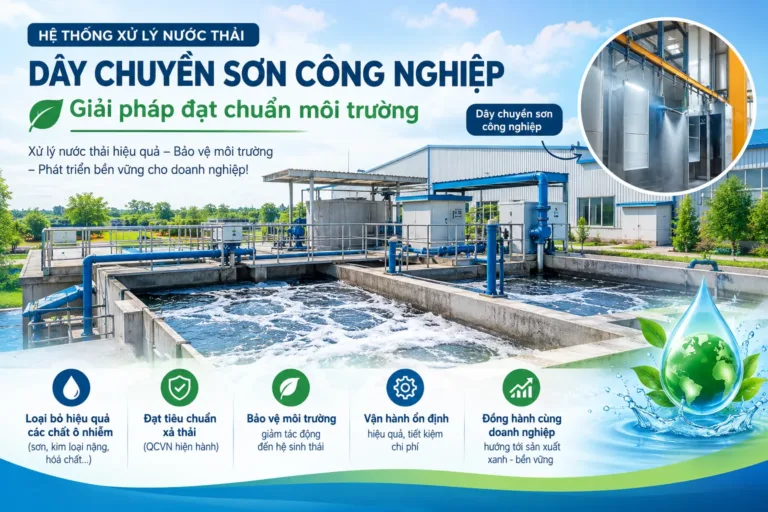 Hệ thống xử lý nước thải dây chuyền sơn công nghiệp: Giải pháp đạt chuẩn môi trường
